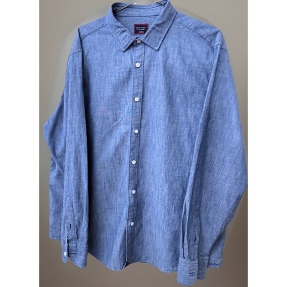 UNTUCKit Button Down Up Shirt Adult XXL Long Sleeve Blue Cotton Men’s Timeless - Picture 1 of 9